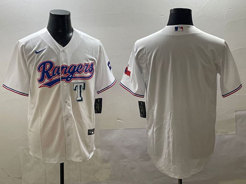 Men Texas Rangers Blank White Game 2025 Nike MLB Jersey style 4